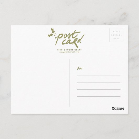 Gingerbrood, katten en spun-suiker - Handgeschilde Briefkaart (Achterkant)