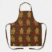 Gingerbrood Katten op donkere chocolade - Handje D Schort (Voorkant)