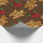 Gingerbrood Katten op donkere chocolade - Handteke Cadeaupapier (Hoek)