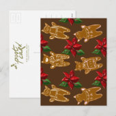 Gingerbrood Katten op donkere chocolade - Handteke Feestdagenkaart (Voorkant / Achterkant)