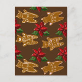 Gingerbrood Katten op donkere chocolade - Handteke Feestdagenkaart (Voorkant)