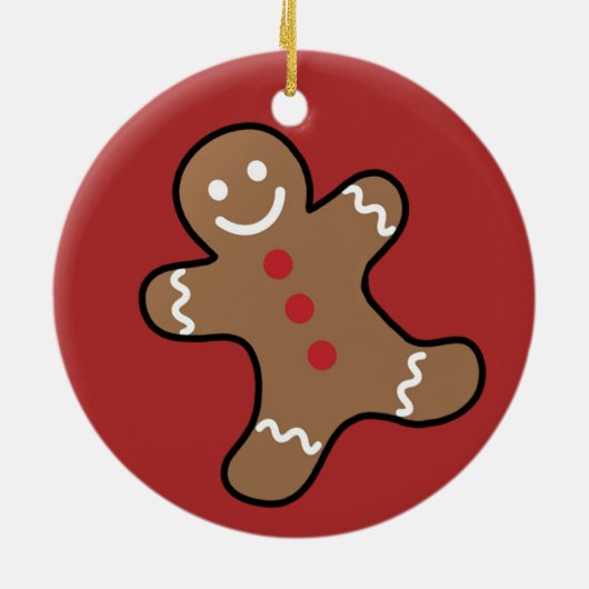 Gingerbrood Keramisch Ornament (Achterkant)