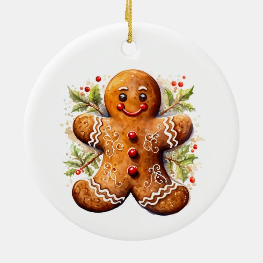 Gingerbrood Keramisch Ornament (Achterkant)