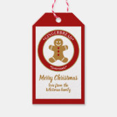 Gingerbrood kerst cadeaulabel (Voorkant)