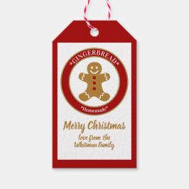 Gingerbrood kerst cadeaulabel