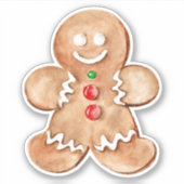 Gingerbrood Kerst sticker (Voorkant)