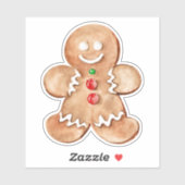 Gingerbrood Kerst sticker (Vel)