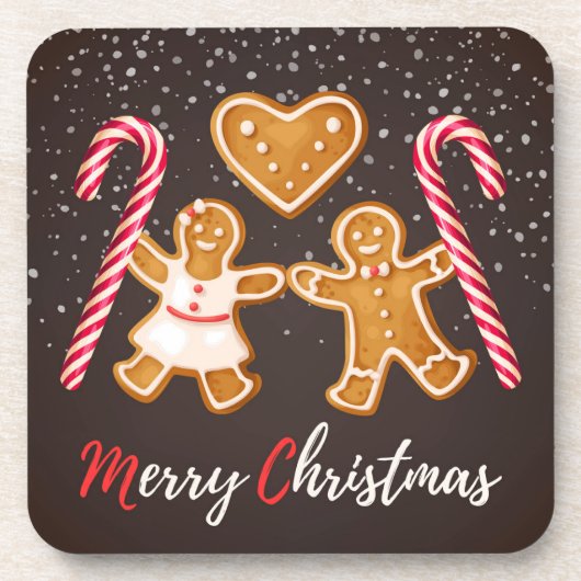 Gingerbrood kerst | Vastgesteld Onderzetter (Voorkant)