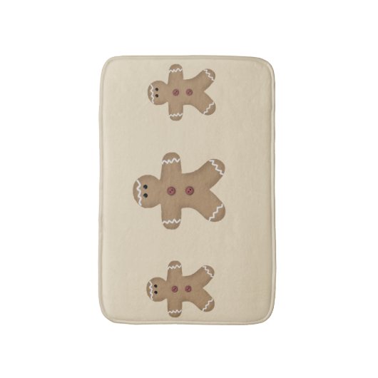 Gingerbrood kerstcadeau voor mannen badmat (Voorkant Verticaal)