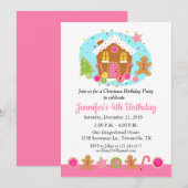 Gingerbrood kerstfeest uitnodiging (Voorkant / Achterkant)