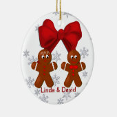 Gingerbrood kerstfeestmaal keramisch ornament (Rechts)