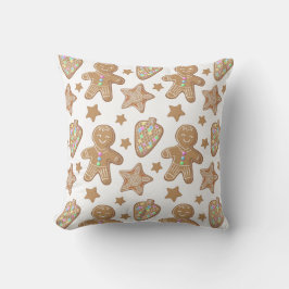 Gingerbrood kerstkoekjeskoekjespatroon kussen