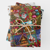 Gingerbrood, kerstmis ABC, Teddy Bear Inpakpapier Vel (In situ)