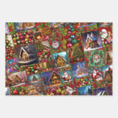 Gingerbrood, kerstmis ABC, Teddy Bear Inpakpapier Vel (Voorkant)