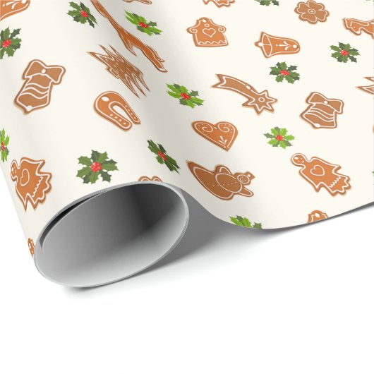 Gingerbrood Kerstmis Cadeaupapier (Rol Hoek)