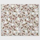 Gingerbrood Kerstmis Cadeaupapier (Vlak)
