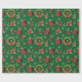 Gingerbrood kerstmis cadeaupapier (Vlak)