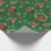 Gingerbrood kerstmis cadeaupapier (Hoek)
