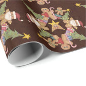 Gingerbrood Kerstmis Cadeaupapier (Rol Hoek)