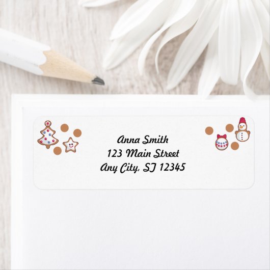 Gingerbrood Kerstmis Etiket (Insitu)