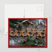 Gingerbrood Kerstmis Feestdagenkaart (Voorkant / Achterkant)