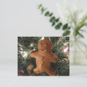 Gingerbrood Kerstmis Feestdagenkaart (Staand voorkant)