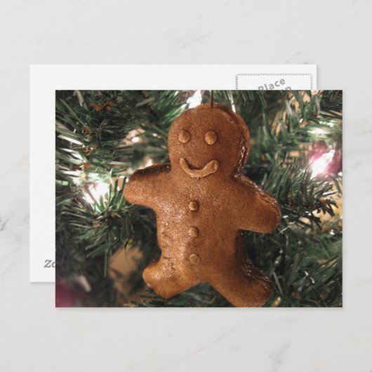 Gingerbrood Kerstmis Feestdagenkaart (Voorkant / Achterkant)