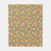 Gingerbrood Kerstmis Fleece Deken (Voorkant)