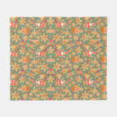 Gingerbrood Kerstmis Fleece Deken (Voorkant (Horizontaal))