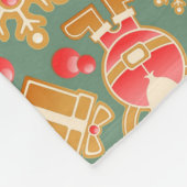 Gingerbrood Kerstmis Fleece Deken (Hoek)