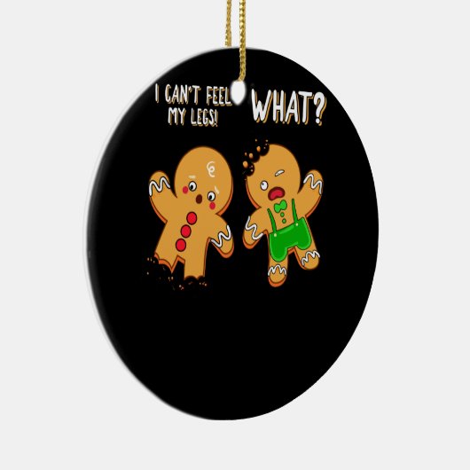 Gingerbrood Kerstmis Funny Cookie Baking Keramisch Ornament (Rechts)