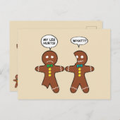 Gingerbrood Kerstmis Humor Beige Holiday Briefkaart (Voorkant / Achterkant)