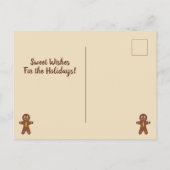 Gingerbrood Kerstmis Humor Beige Holiday Briefkaart (Achterkant)