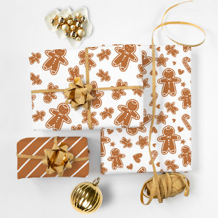 Gingerbrood Kerstmis Inpakpapier Vel
