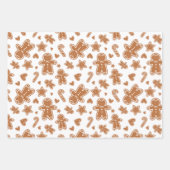 Gingerbrood Kerstmis Inpakpapier Vel (Voorkant)