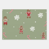 Gingerbrood Kerstmis  Inpakpapier Vel (Voorkant)