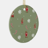 Gingerbrood Kerstmis Keramisch Ornament (Rechts)