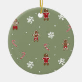 Gingerbrood Kerstmis Keramisch Ornament (Voorkant)