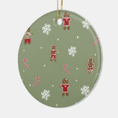 Gingerbrood Kerstmis Keramisch Ornament (Links)