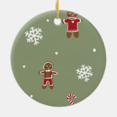 Gingerbrood Kerstmis Keramisch Ornament (Achterkant)