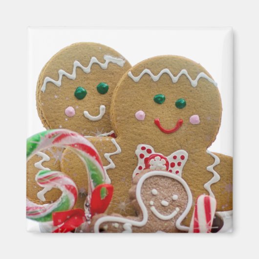 Gingerbrood Kerstmis Magneet (Voorkant)