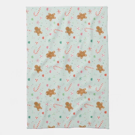 Gingerbrood Kerstmis Theedoek (Verticaal)