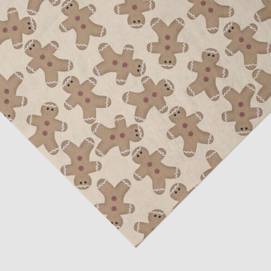 Gingerbrood Kerstmis Tissuepapier (Detail)