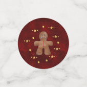 Gingerbrood - Kerstmis voor mannen en gouden sterr Confetti (Kleine voorkant)