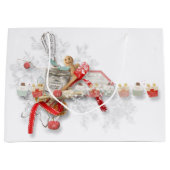 Gingerbrood Kitchen Collage Gift Bag Large Cadeautasje (Voorkant)