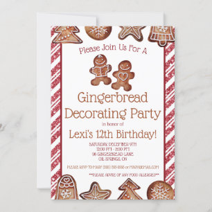 Gingerbrood Koek Decoratie Feestje Kaart