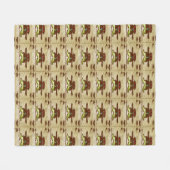 Gingerbrood-koekje Fleece Deken (Voorkant (Horizontaal))