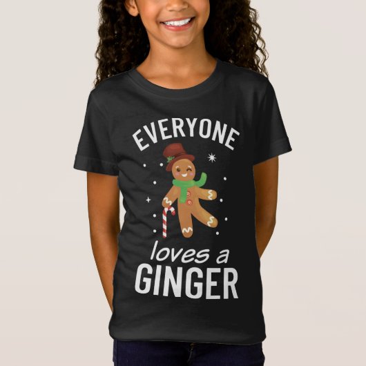 Gingerbrood Koekje Iedereen houdt van een gember T-shirt (Voorkant)