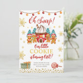 Gingerbrood koekje Kerstmis uitnodiging (Staand voorkant)