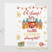 Gingerbrood koekje Kerstmis uitnodiging (Voorkant / Achterkant)